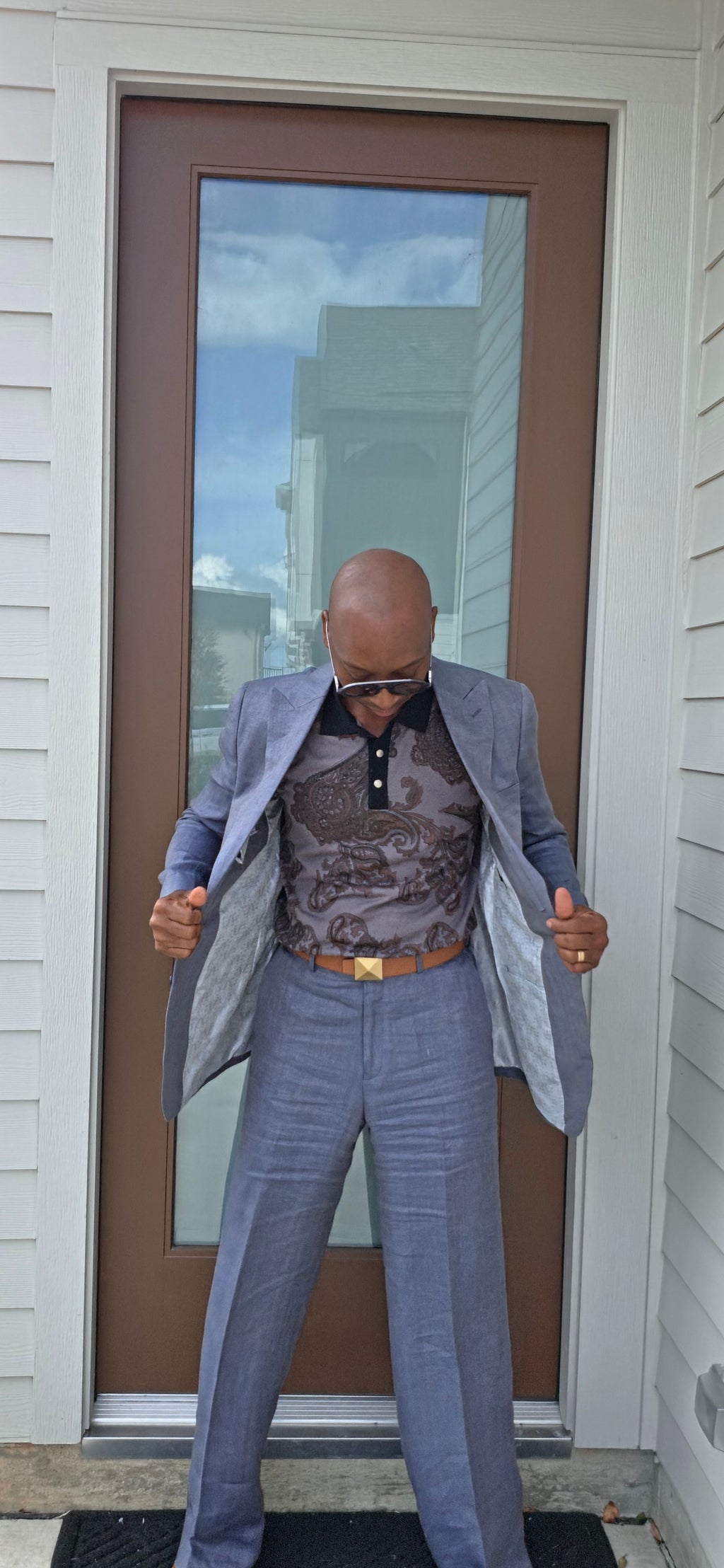 Powder Blue Linen Suit