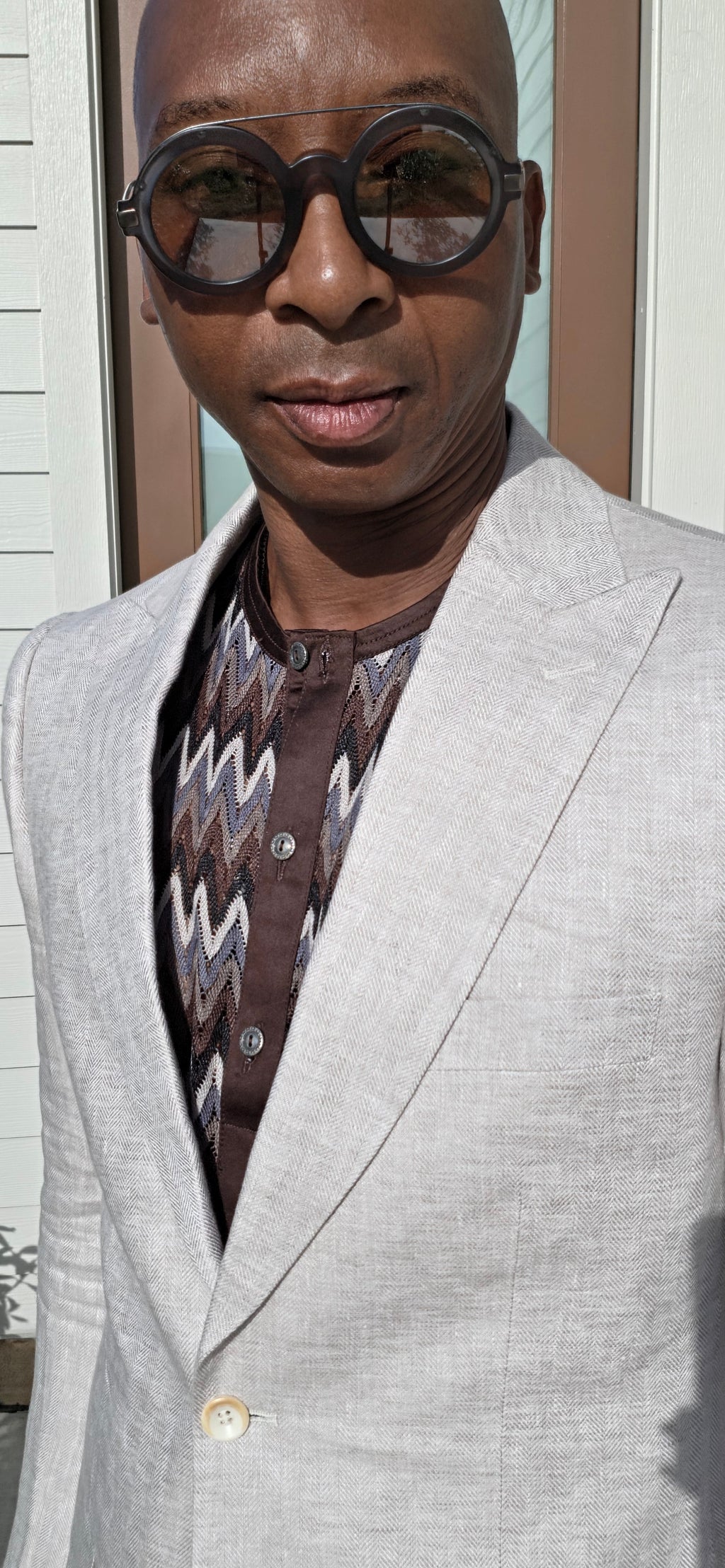 Beige Linen Suit