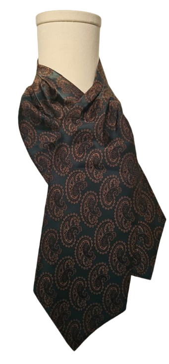 Paisley patterned scarf on a mannequin with a white background