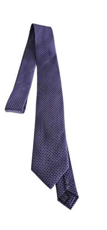 Purple Silk Necktie with Diamond Motif