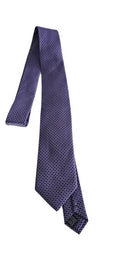 Purple Silk Necktie with Diamond Motif