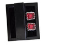 Red Gemstone Rectangular Cufflinks