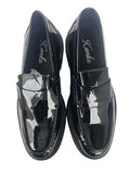 Black Patent Leather Strap Loafers