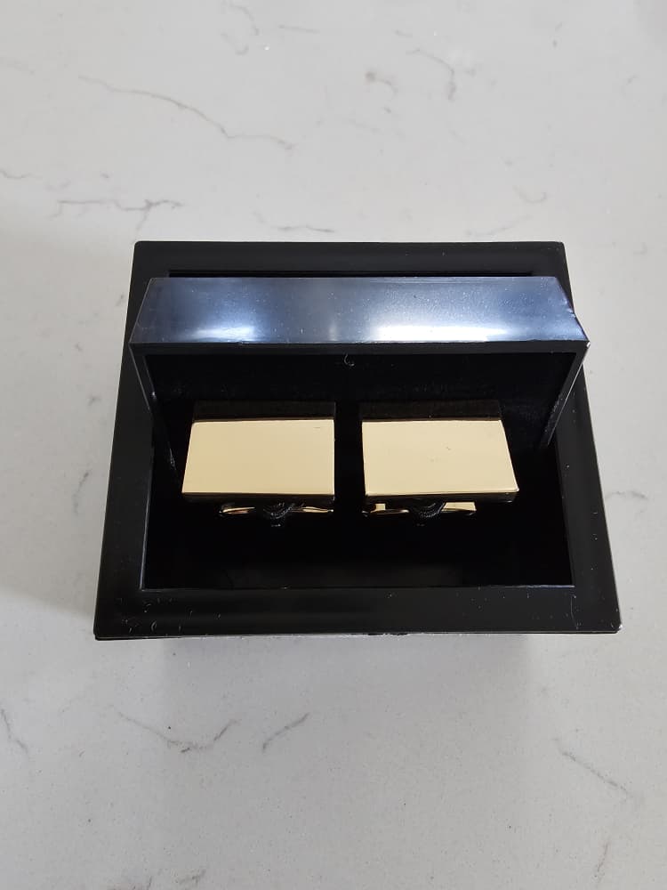 Polished Gold Rectangular Cufflinks