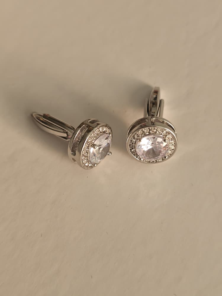 Halo Clear Gemstone Cufflinks